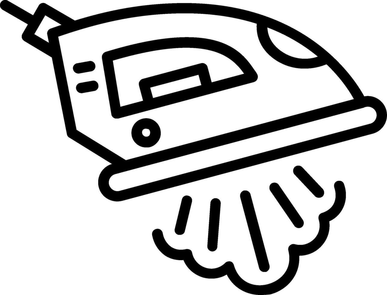 Steam Iron Line Icon Design vector