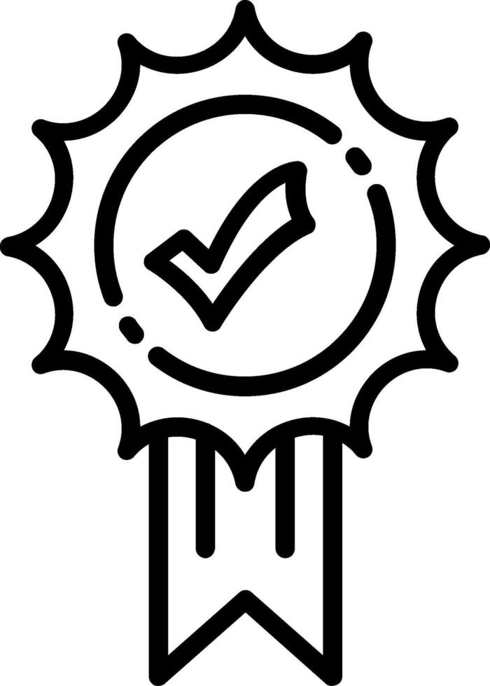 Badge Line Icon Design vector