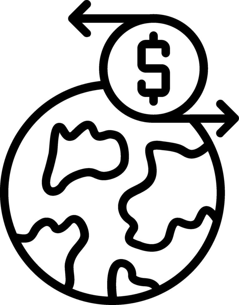 Trade Line Icon Design vector
