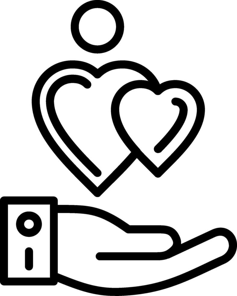 Compassion Line Icon Design vector