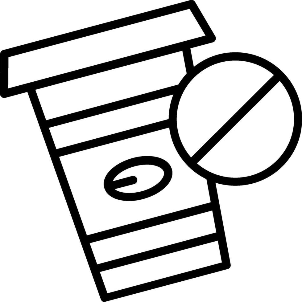 No Coffee Cups Line Icon Design vector