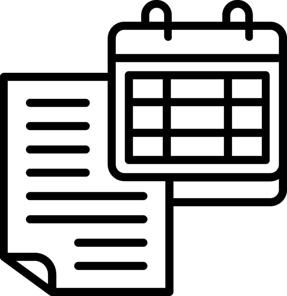 Notes Line Icon Design vector