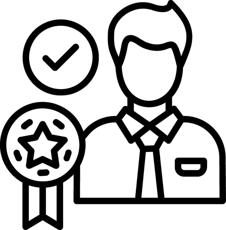 Best Employee Line Icon Design vector