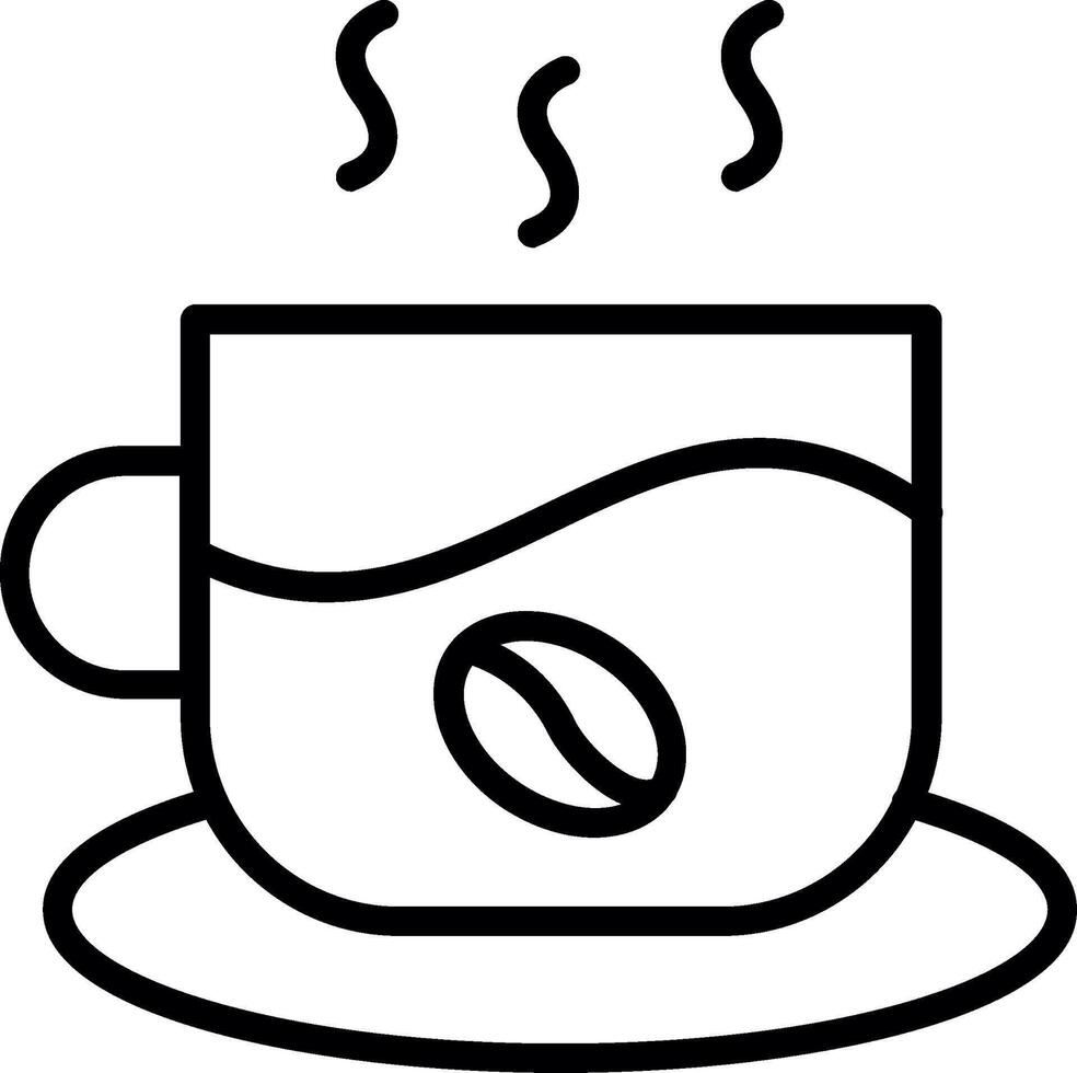 Coffee Line Icon Design vector
