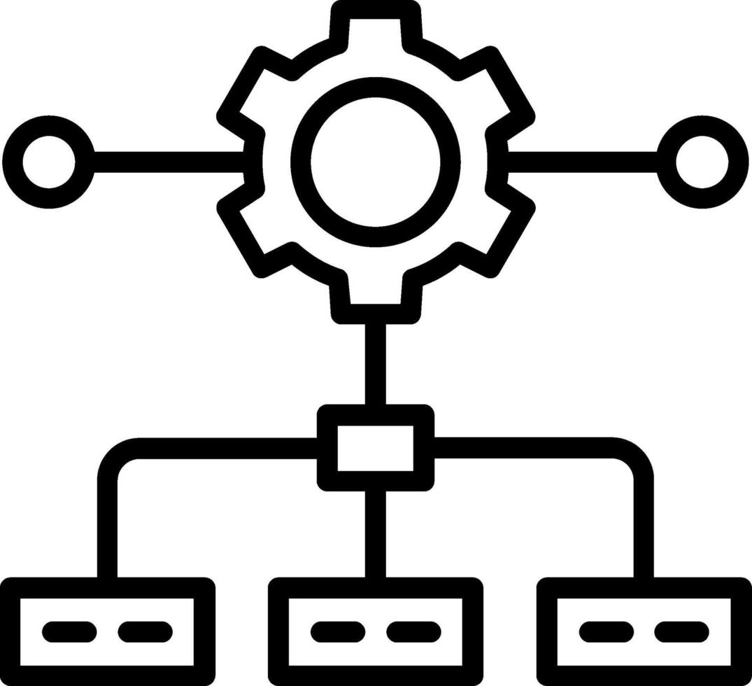 Workflow Line Icon Design vector