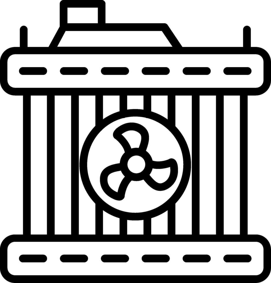 Radiator Line Icon Design vector