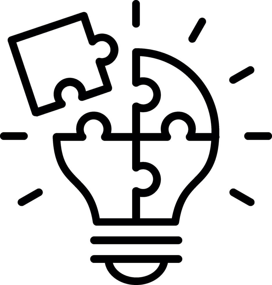 Problem solving Line Icon Design vector