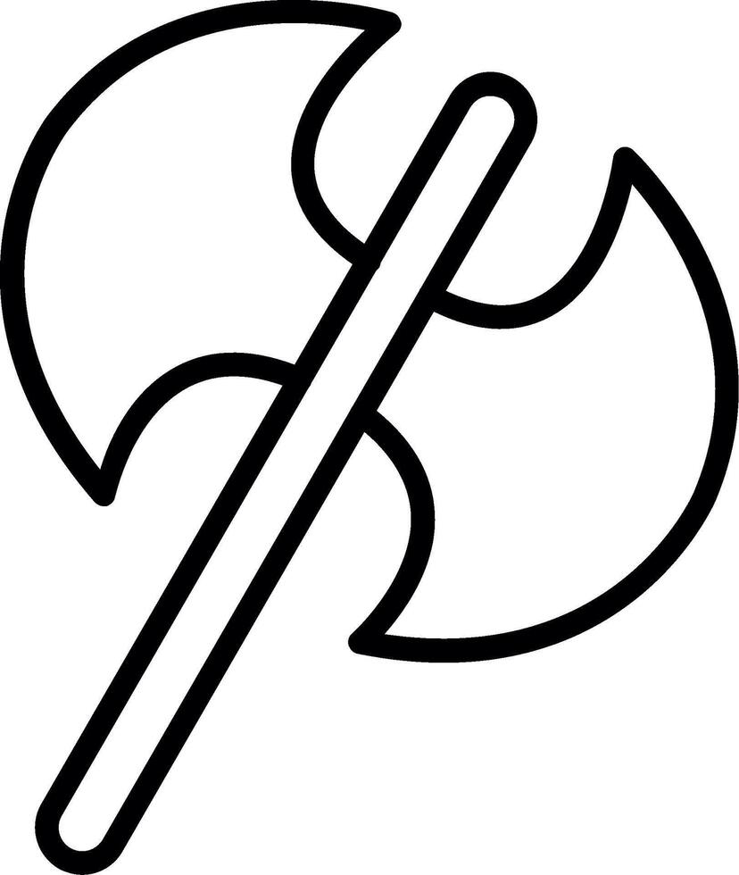 Labrys Line Icon Design vector