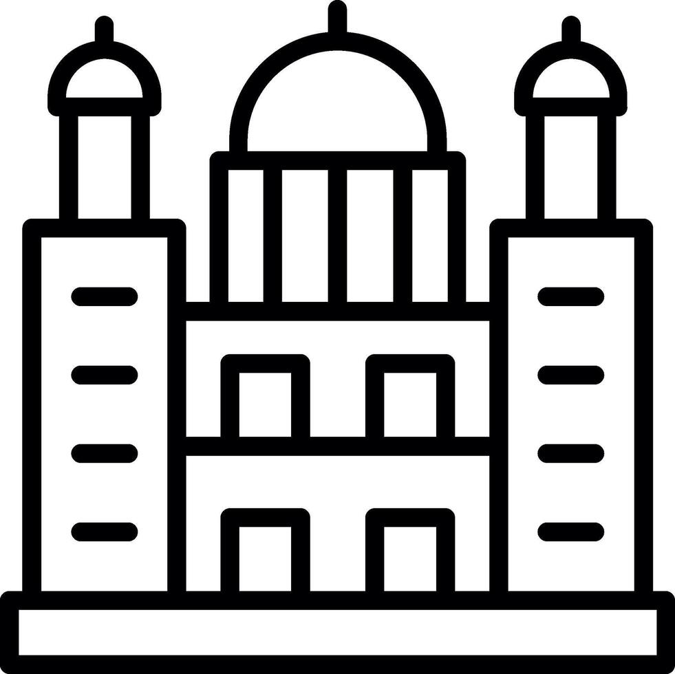 Saint Paul Cathedral Line Icon Design vector