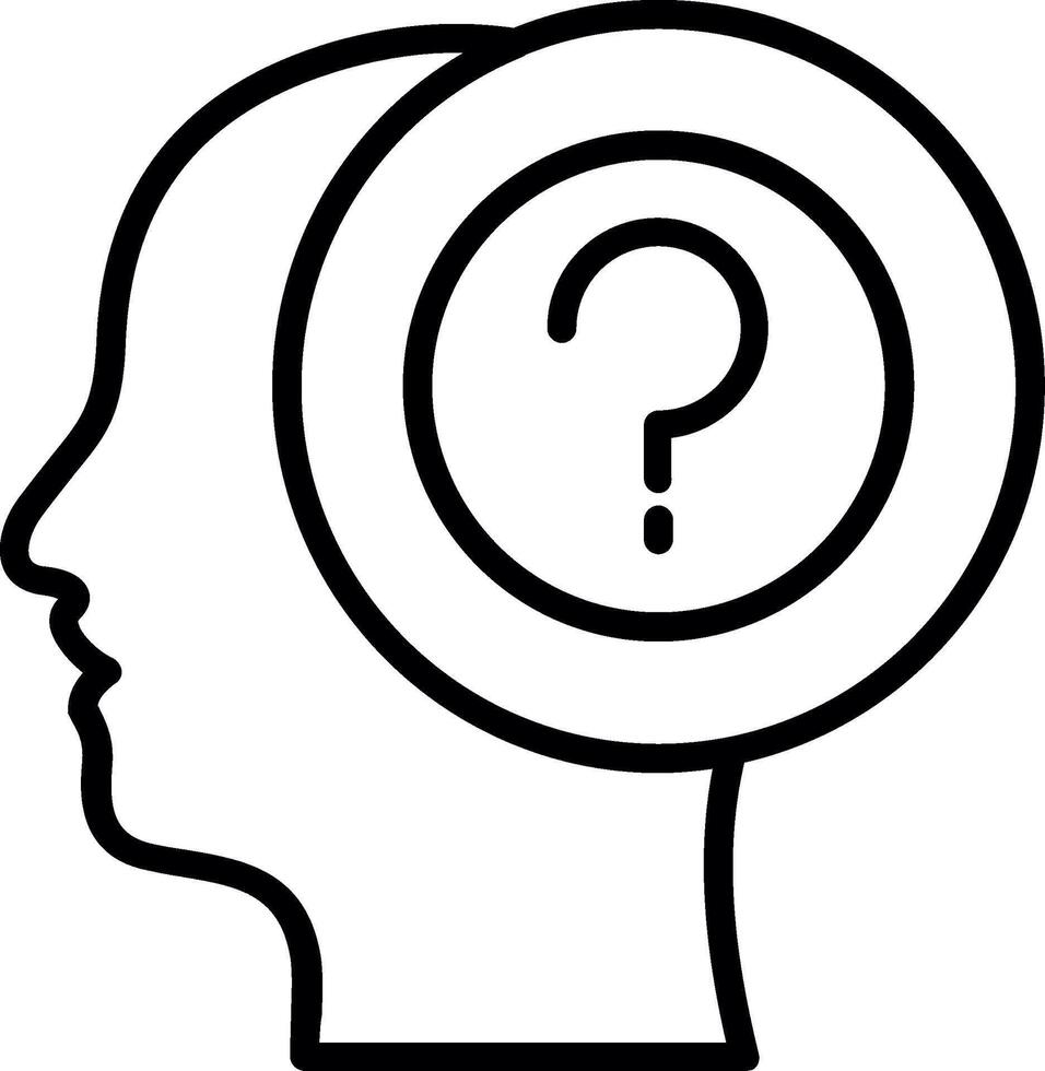 Question Line Icon Design vector
