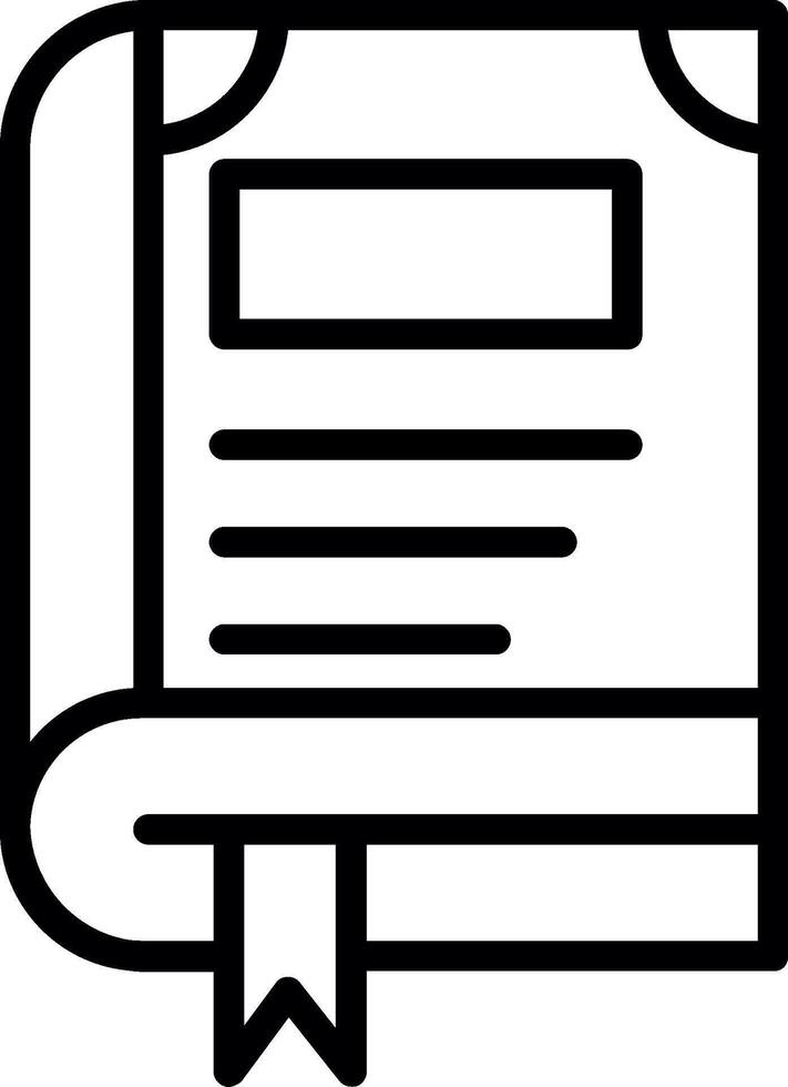 Book Line Icon Design vector