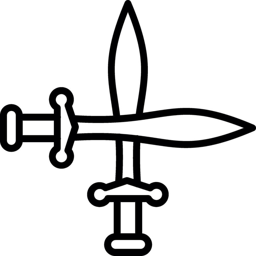 Sword Line Icon Design vector