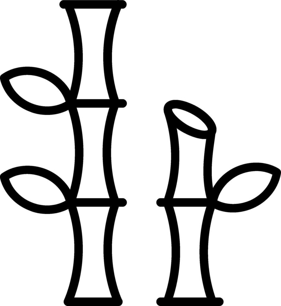 Bamboo Line Icon Design vector