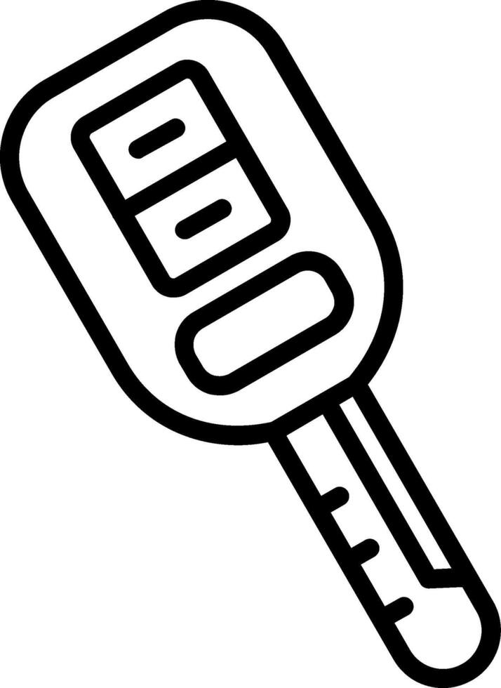 Car Key Line Icon Design vector
