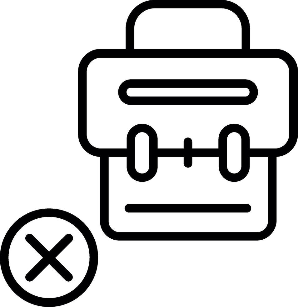 Briefcase Line Icon Design vector