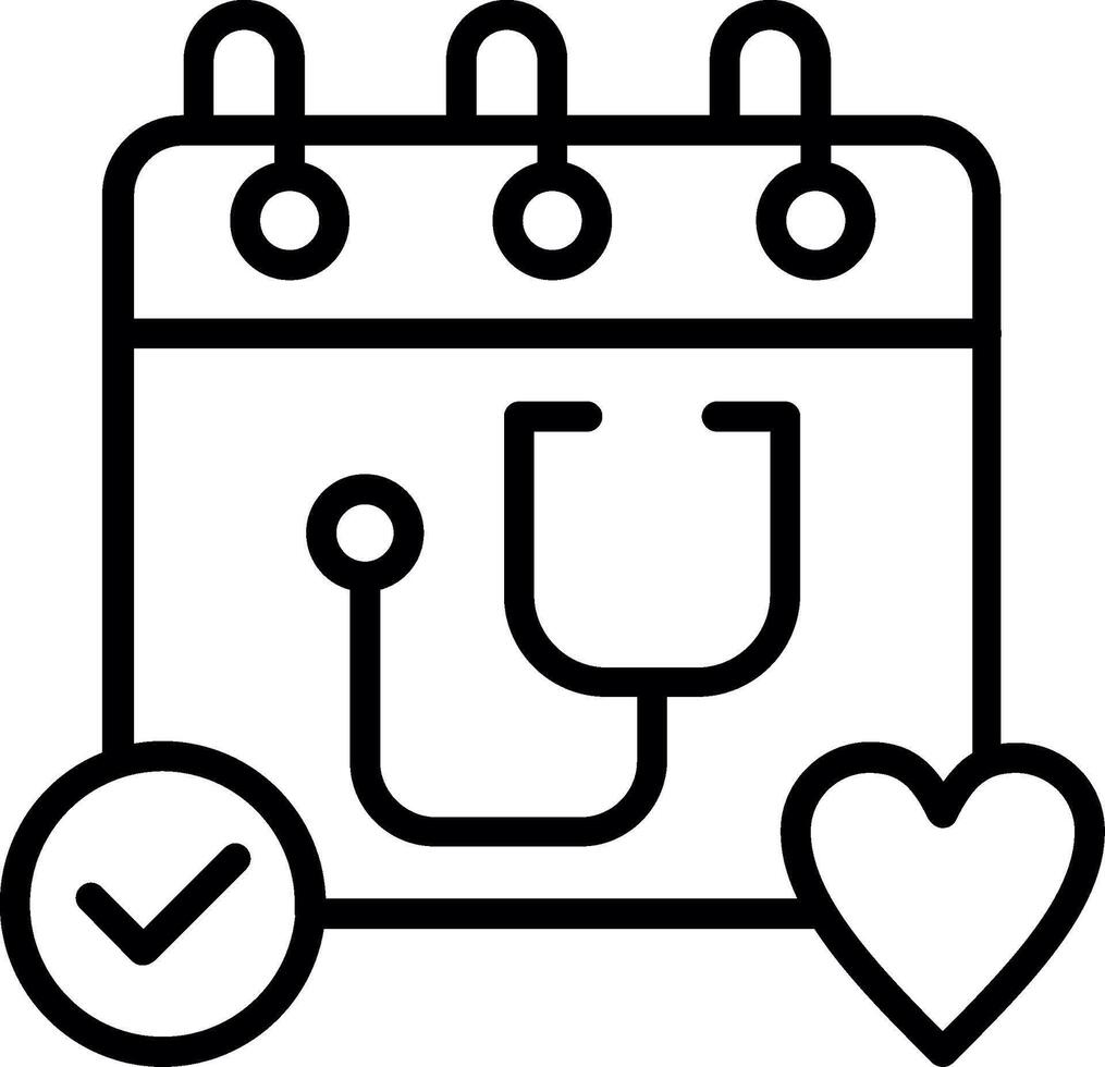 Doctor appointment Line Icon Design vector