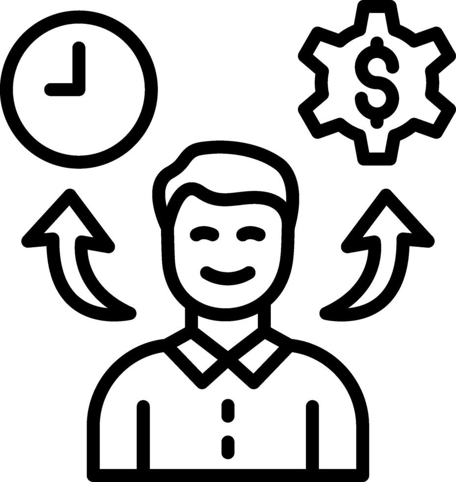 Efficiency Line Icon Design vector