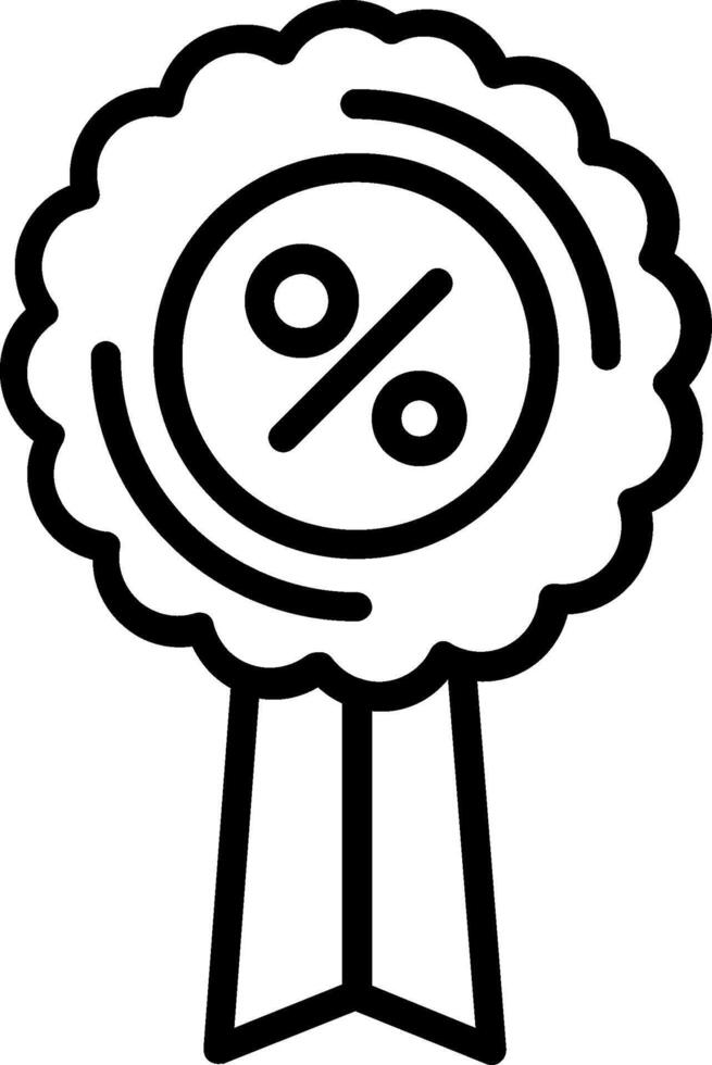 Discount Line Icon Design vector