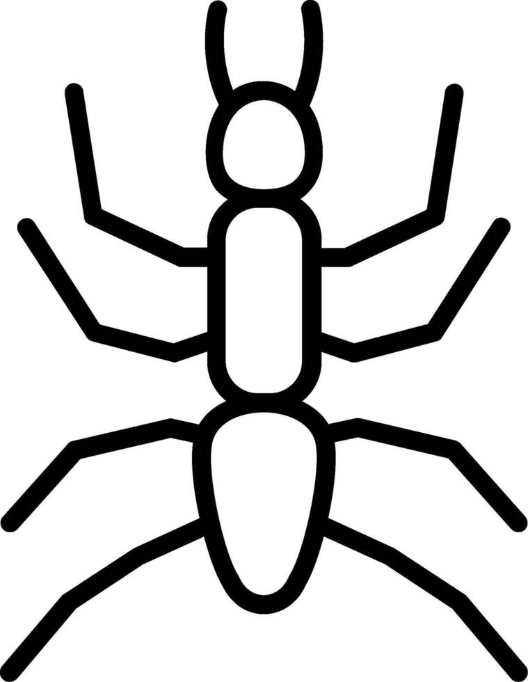 Ant Line Icon Design vector