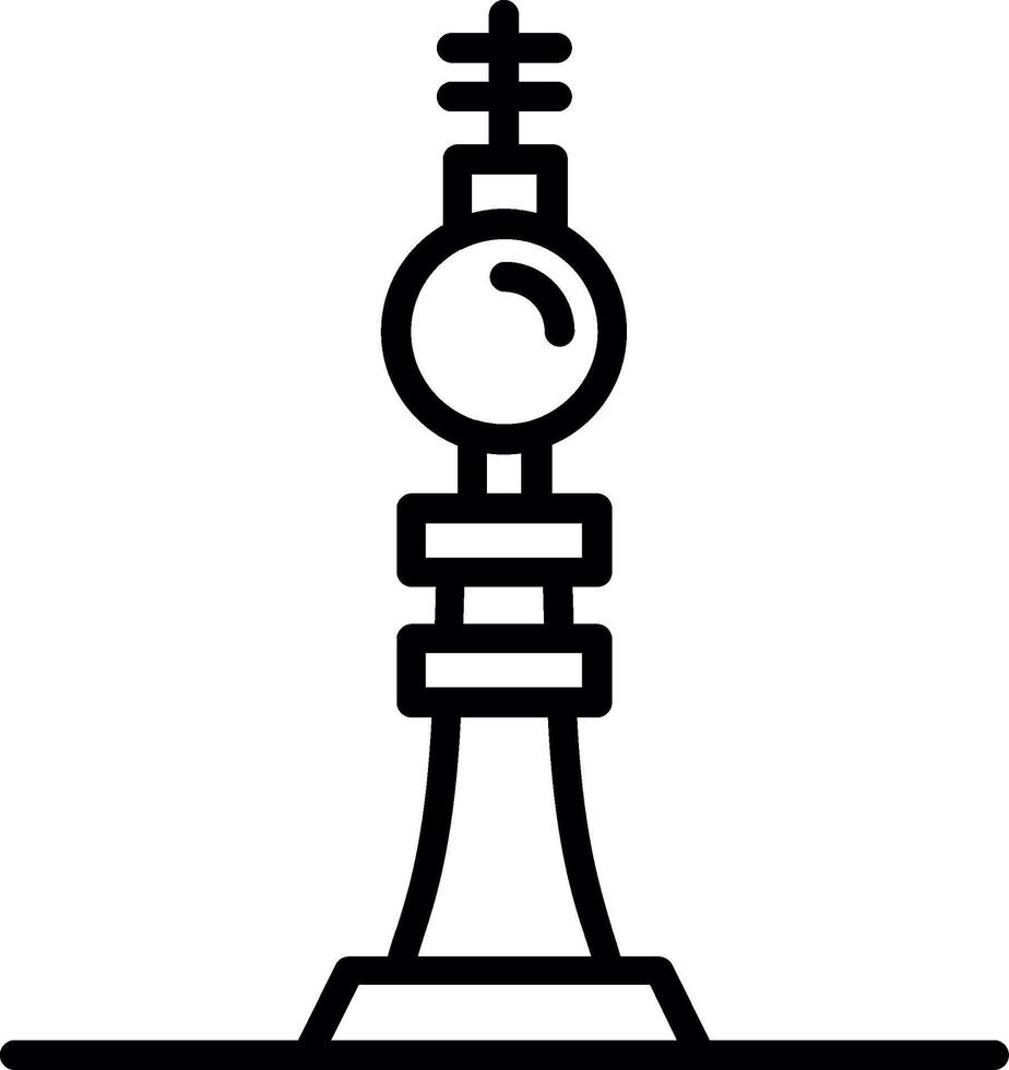 Fernsehturm Berlin Line Icon Design vector
