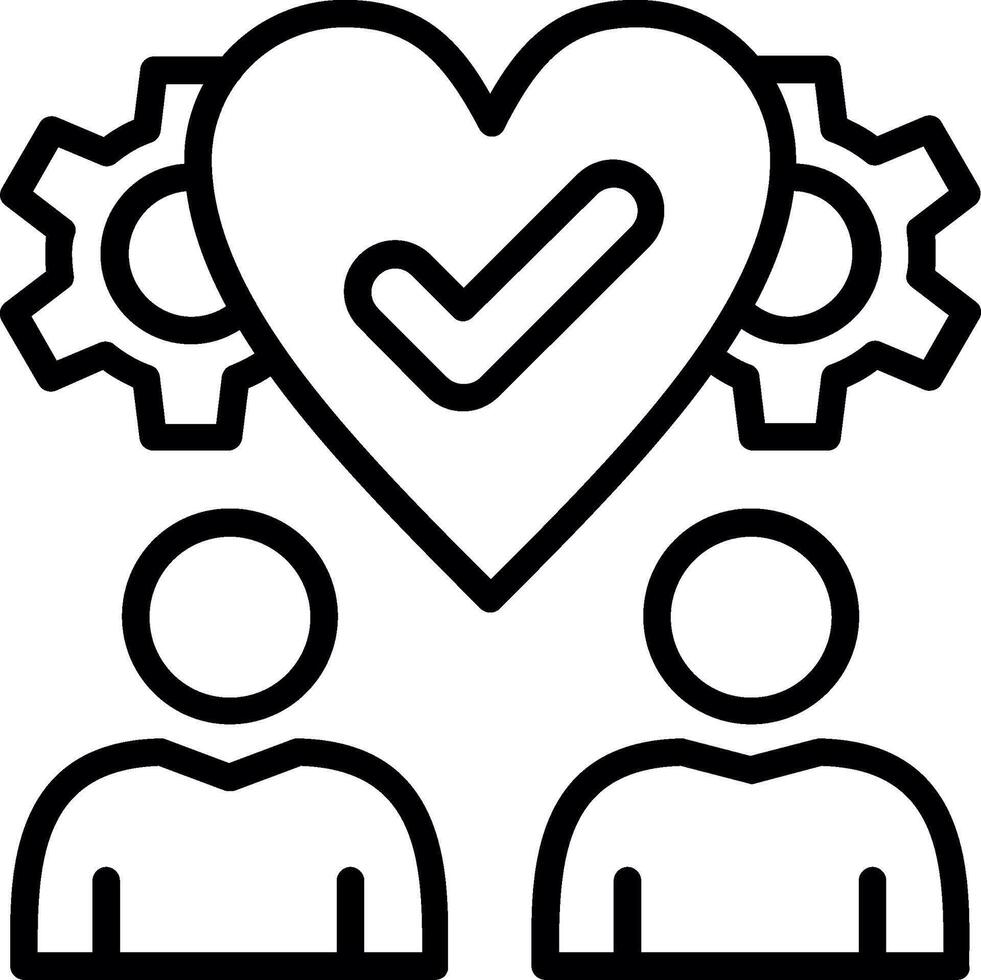 Friendship Line Icon Design vector