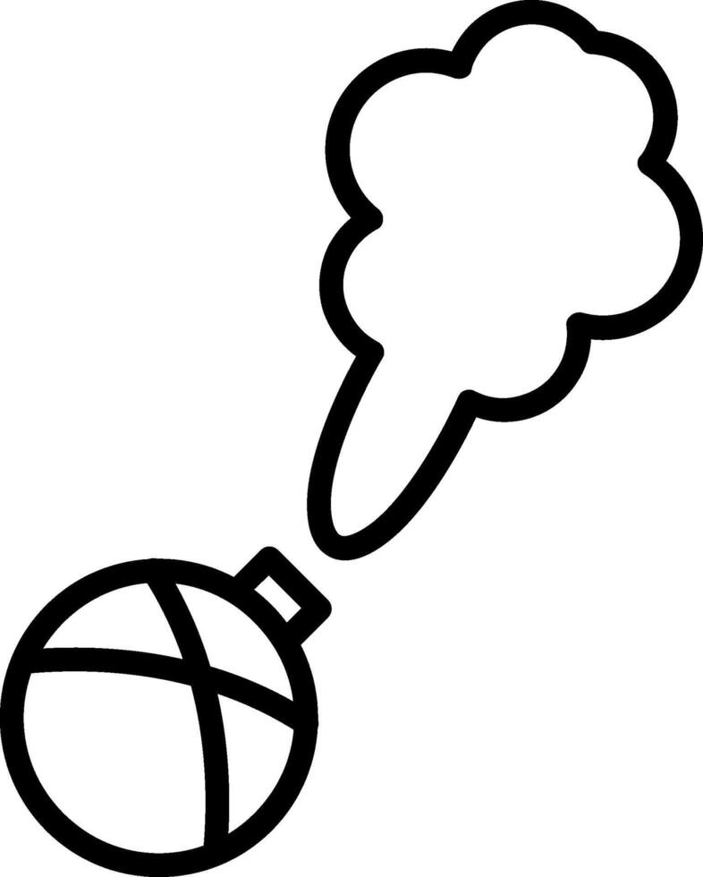 Smoke Bomb Line Icon Design vector