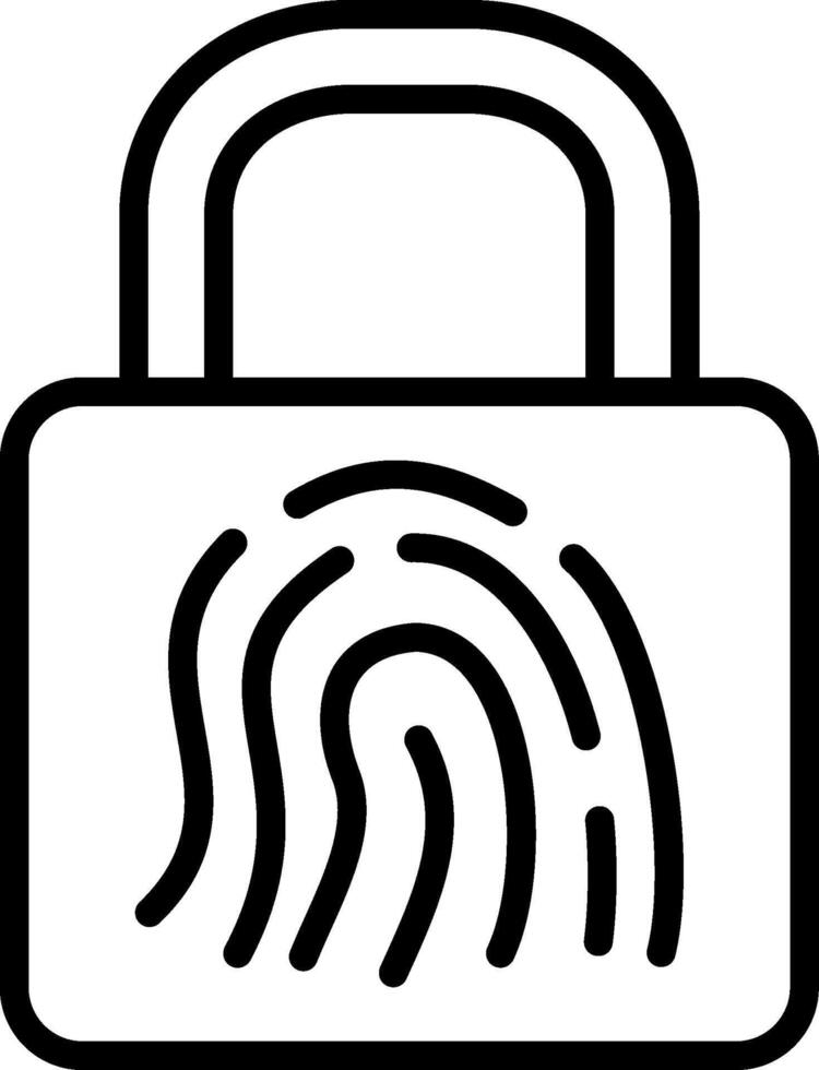 Smart Lock Line Icon Design vector