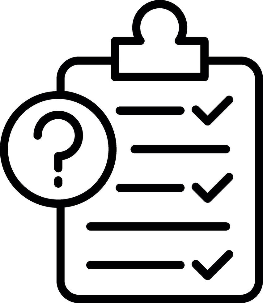 Exam Line Icon Design vector