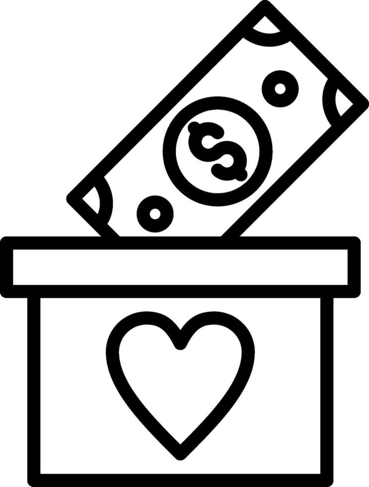Cash box Line Icon Design vector