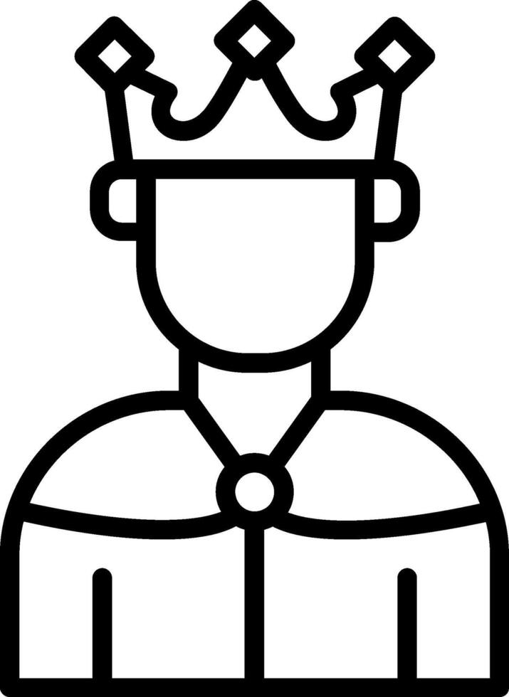 King Line Icon Design vector