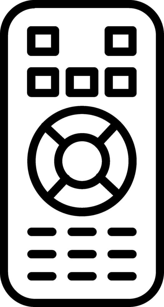 Remote Control Line Icon Design vector