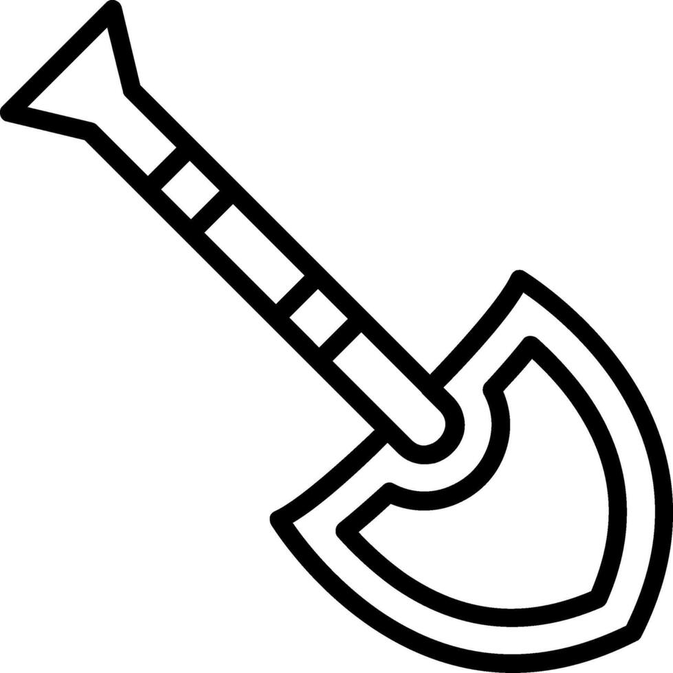 Shovel Line Icon Design vector