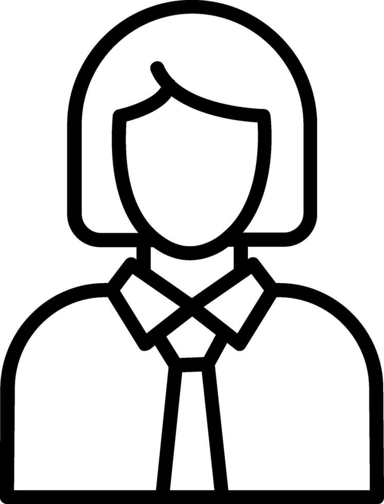 Woman Line Icon Design vector