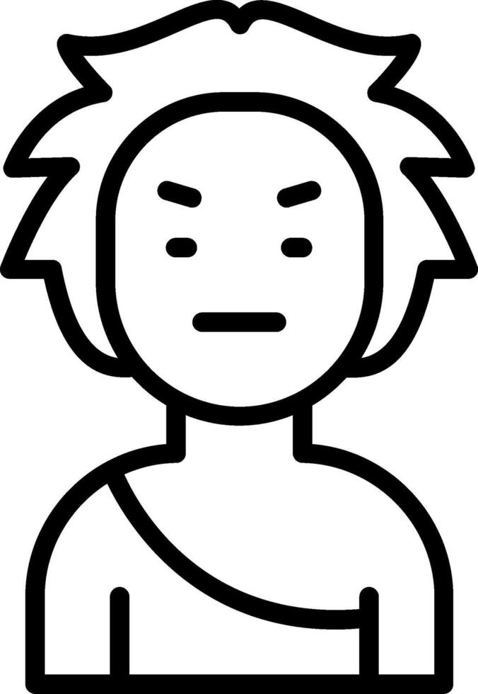 Caveman Line Icon Design vector