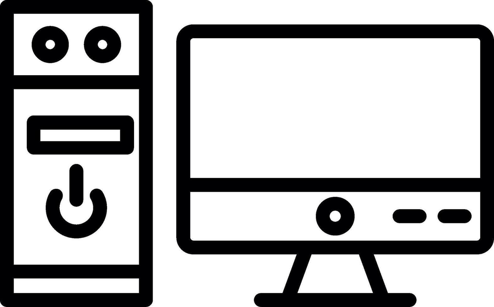 Computer Line Icon Design vector