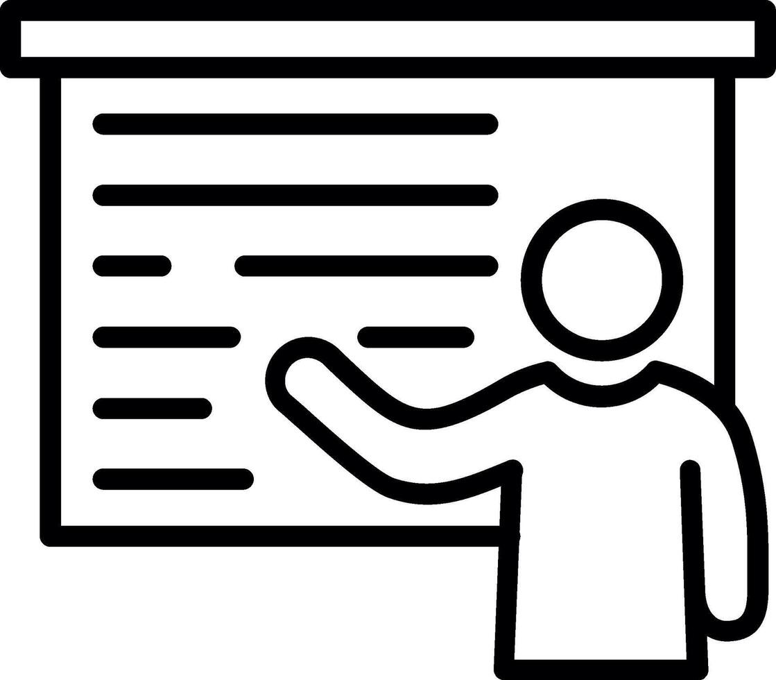 Teaching Line Icon Design vector