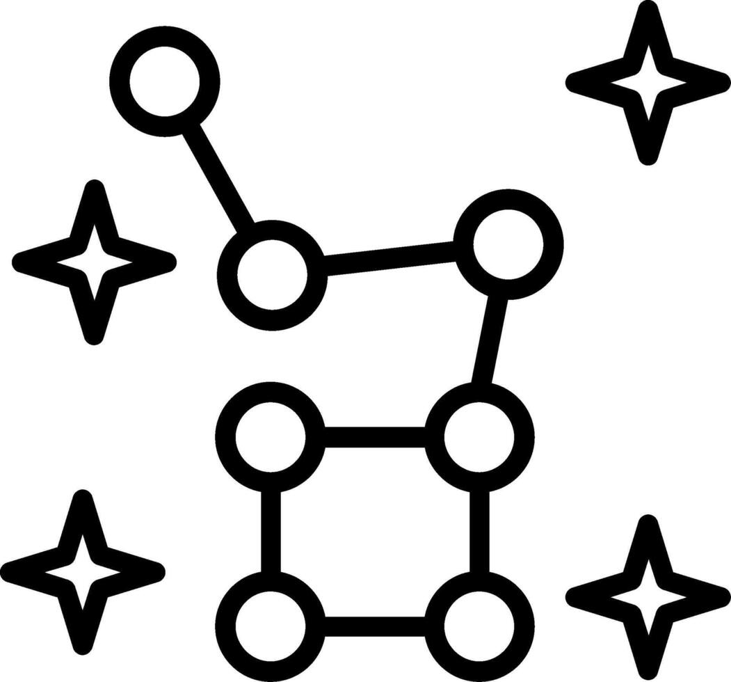 Ursa Minor Line Icon Design vector