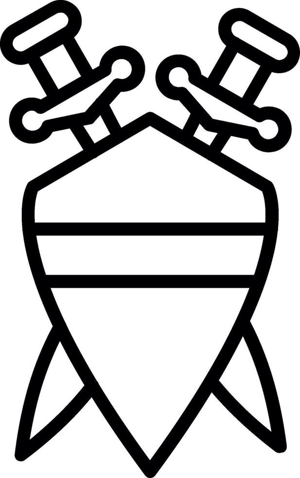 Shield Line Icon Design vector