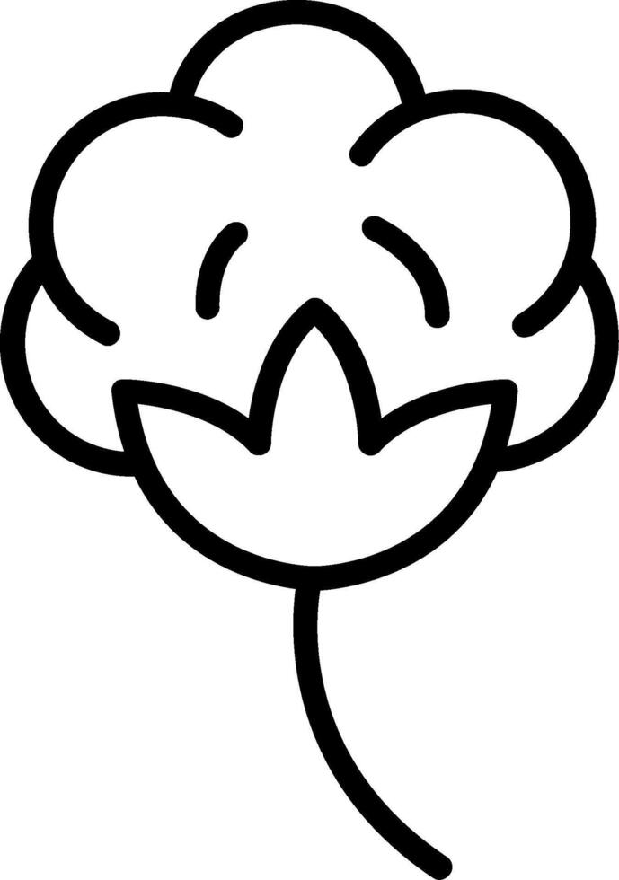 Cotton Line Icon Design vector