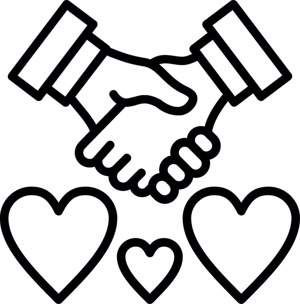 Customer Relationship Line Icon Design vector