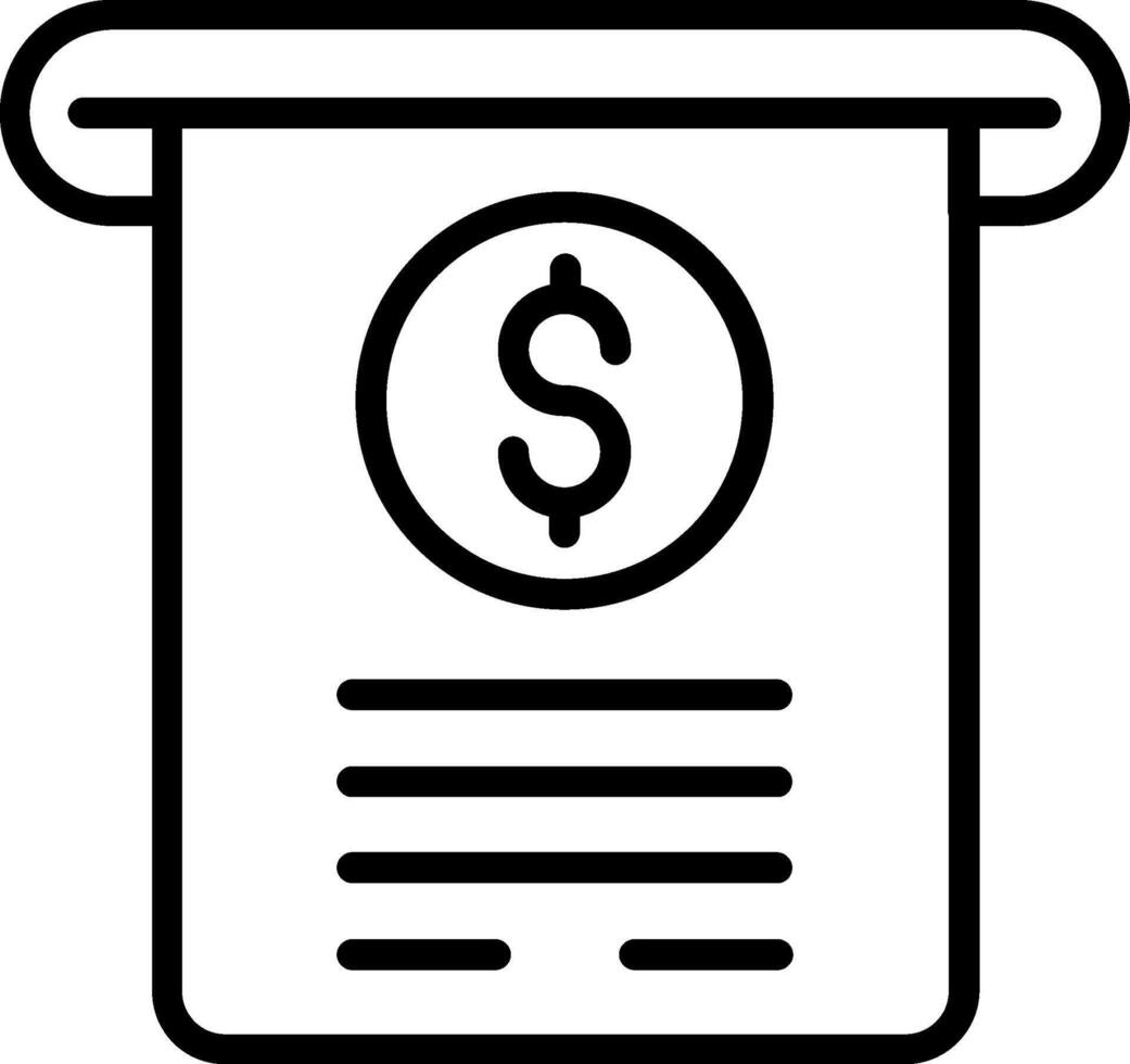 Payroll Line Icon Design vector