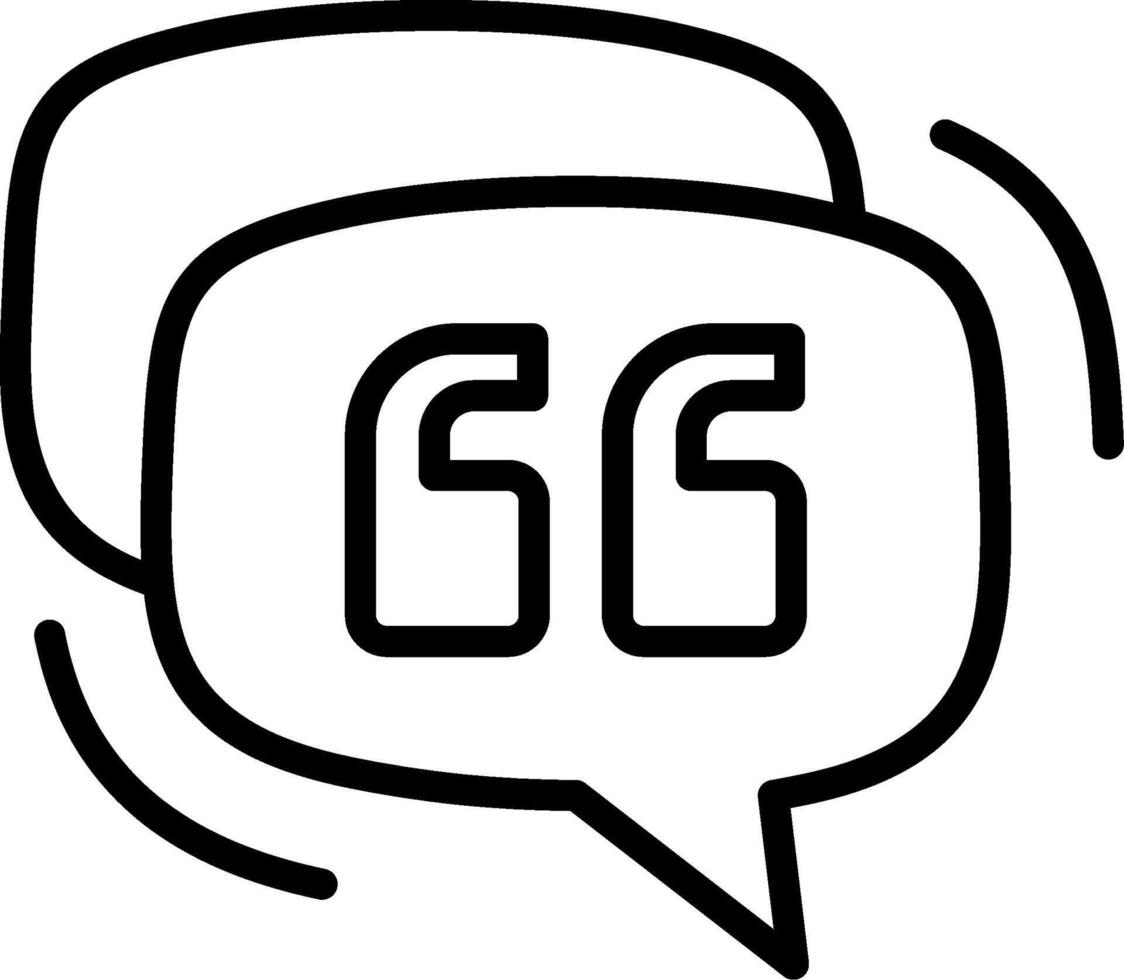 Quote Line Icon Design vector