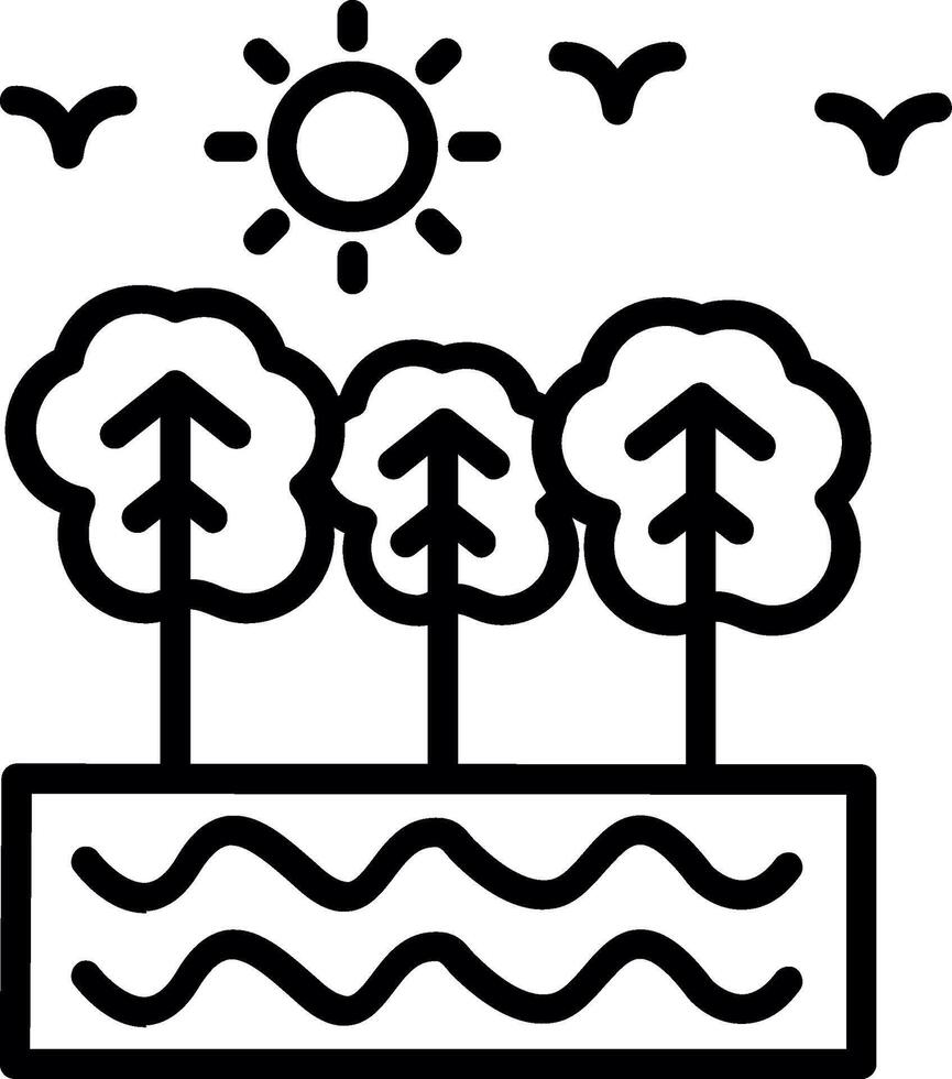 Nature Line Icon Design vector