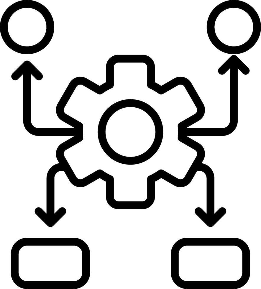Settings Line Icon Design vector
