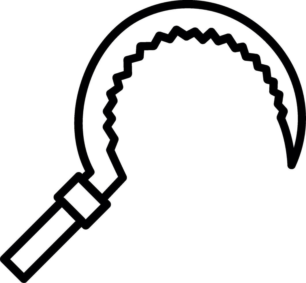Sickle Line Icon Design vector