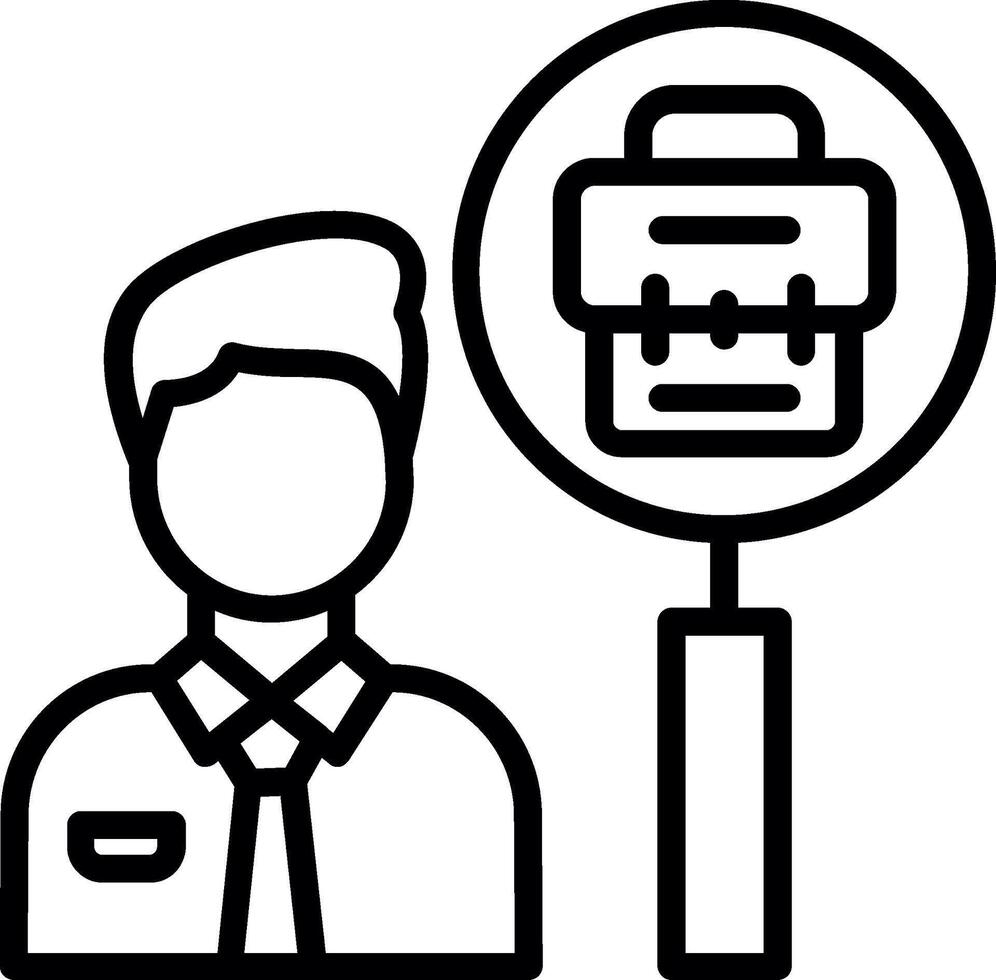 Job Seeker Line Icon Design vector
