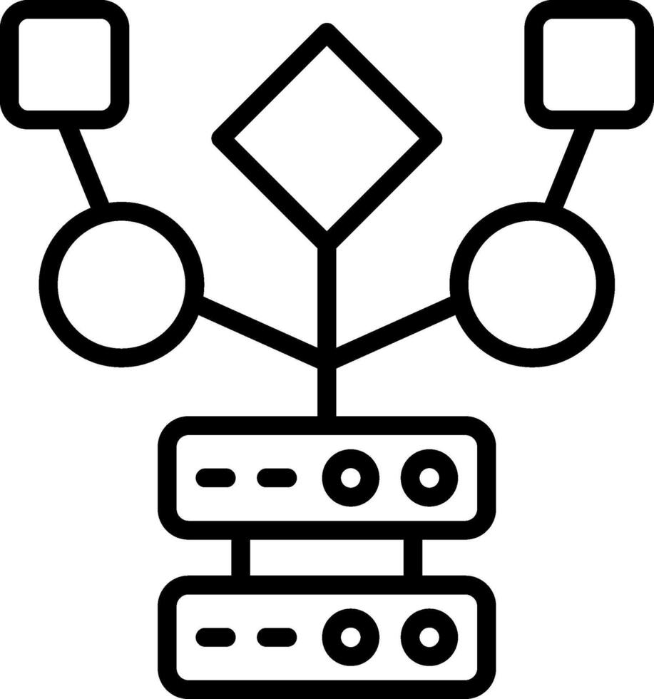 Server Line Icon Design vector
