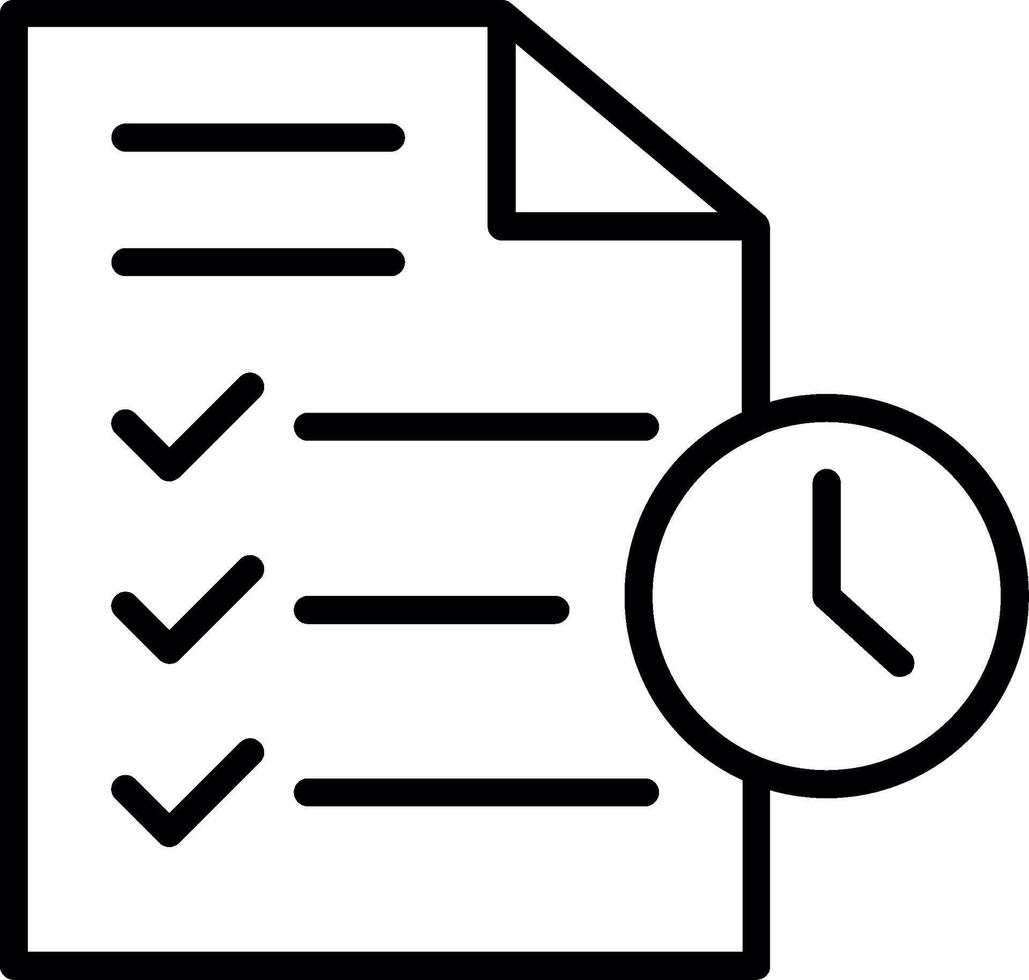 Task Line Icon Design vector