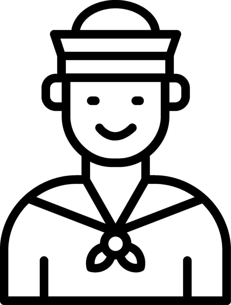 Sailor Line Icon Design vector