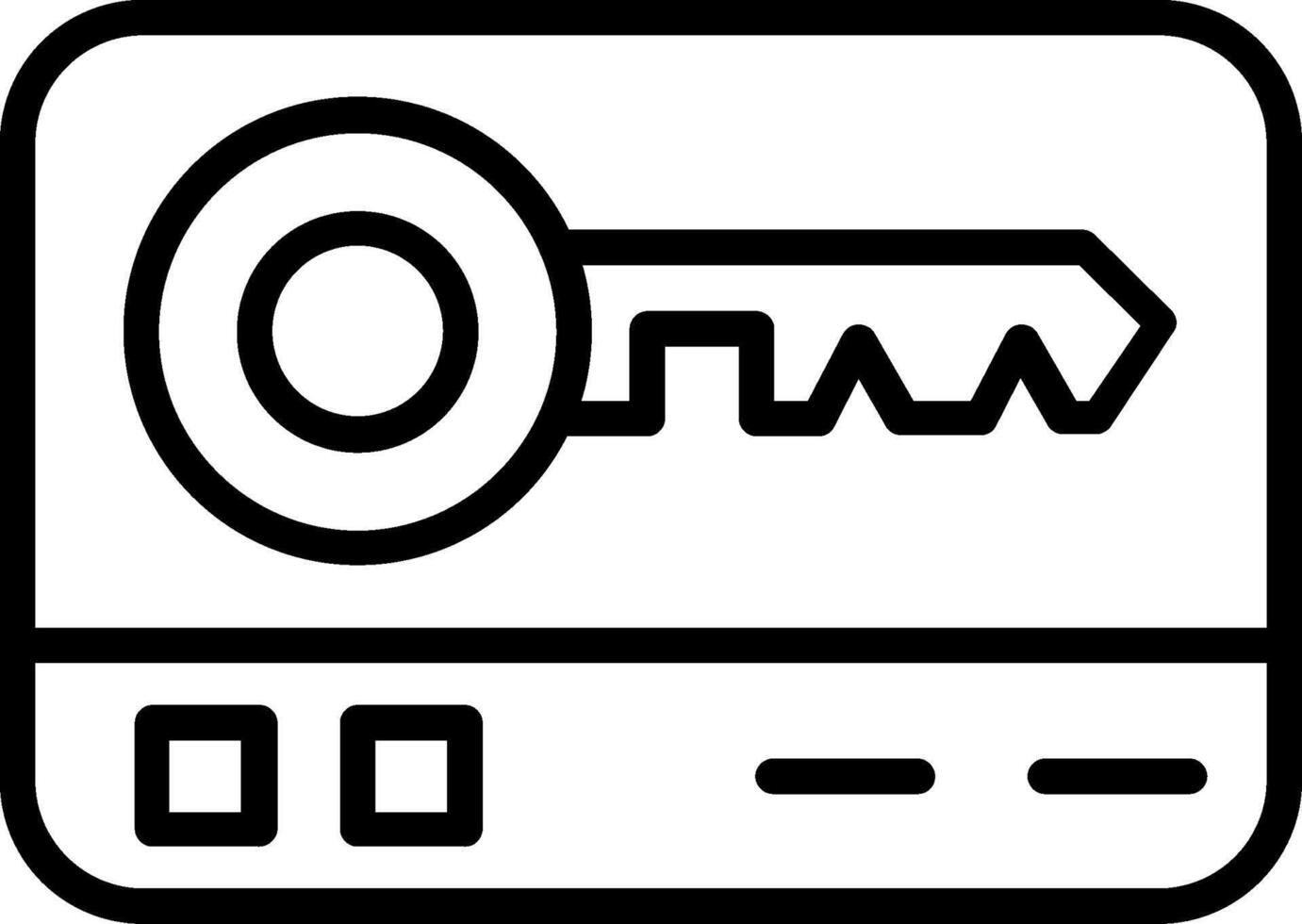 Key Card Line Icon Design vector